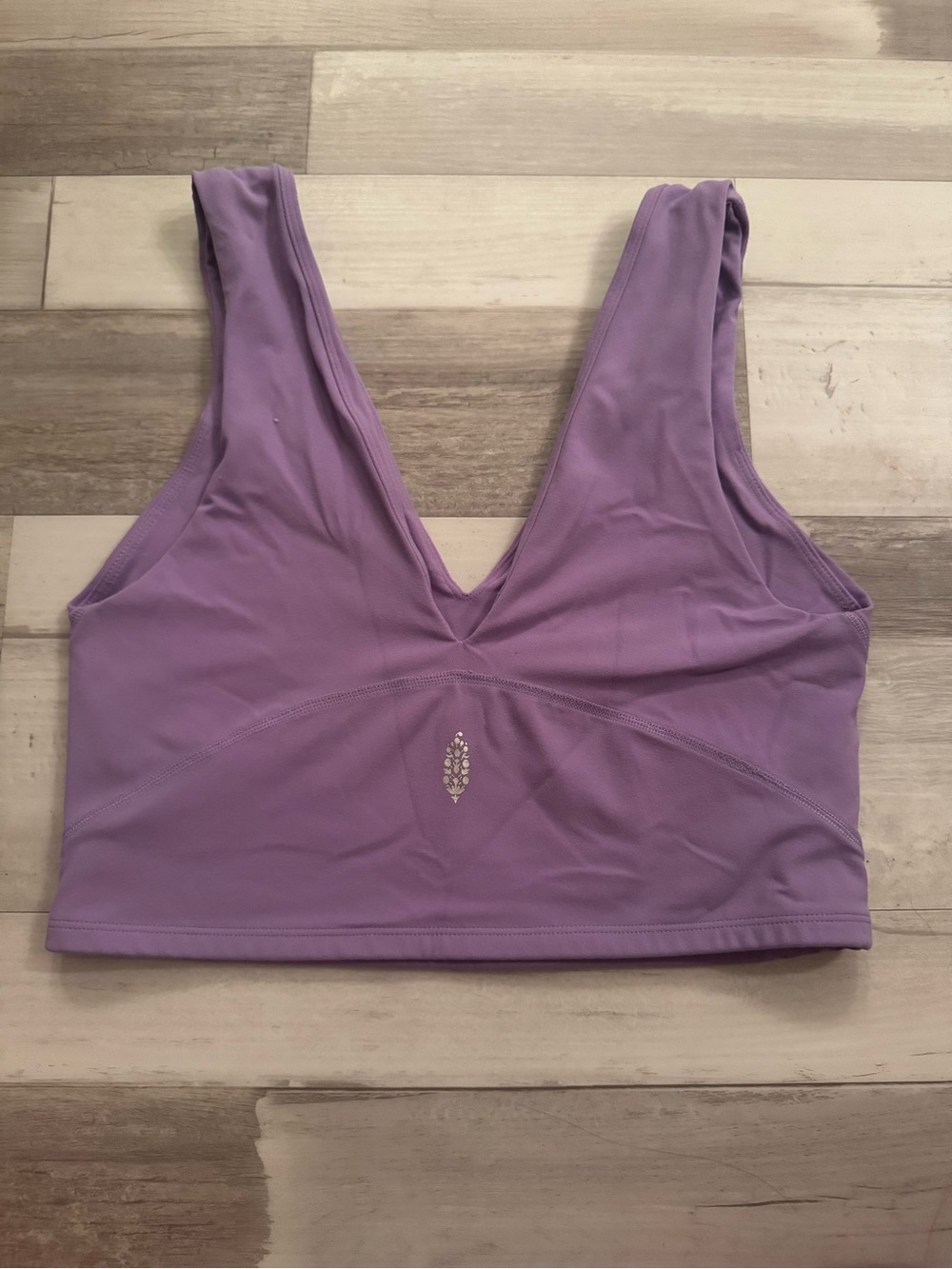 Free People Lavender V‑Neck Sports Bralette